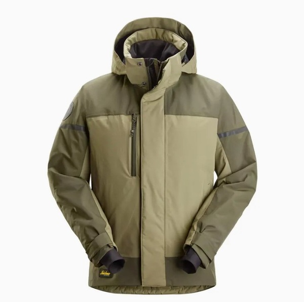 1112 Kurtka przeciwdeszczowa, ocieplana AllroundWork Snickers Workwear Kolor: Khaki Green