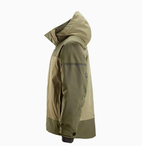 1112 Kurtka przeciwdeszczowa, ocieplana AllroundWork Snickers Workwear Kolor: Khaki Green