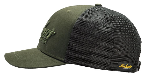 9001 Czapka z daszkiem Trucker Snickers Workwear Kolor Khaki Green/Black