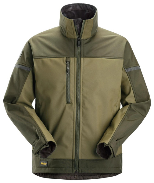 1216 Kurtka softshell stretch AllroundWork Snickers Workwear kolor Khaki Green