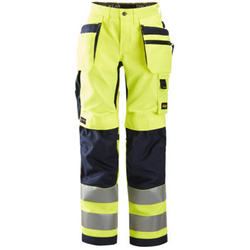 6730 Spodnie Odblaskowe AllroundWork+ z workami kieszeniowymi — damskie, EN 20471/2 Snickers Workwear