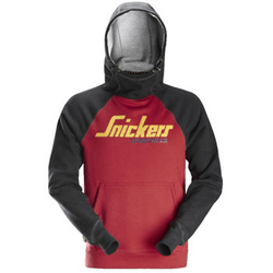 2889 Bluza Logo z kapturem Snickers Workwear czerwona