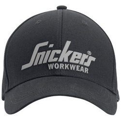 9041 Czapka z daszkiem Logo kolor czarny Snickers Workwear