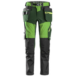 6940 Spodnie Stretch FlexiWork+ z workami kieszeniowymi kolor zielono-czarny Snickers Workwear