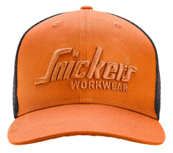 9001 Czapka z daszkiem Trucker Snickers Workwear Kolor Warm Orange/Black