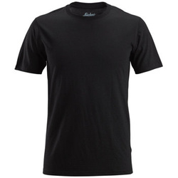 2527 T-shirt wełniany AllroundWork Snickers Workwear czarny