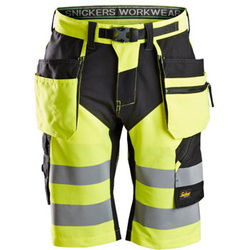 6933 Spodnie Krótkie Odblaskowe FlexiWork+ z workami kieszeniowymi, EN 20471/1 (kolor żółty odblaskowy) Snickers Workwear