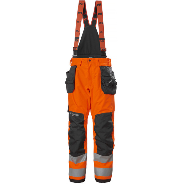 Spodnie zimowe odblaskowe Helly Hansen 71491_269 ALNA 2.0 CONSTRUCTION BIB kolor pomarańczowy