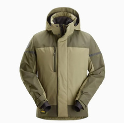 1112 Kurtka przeciwdeszczowa, ocieplana AllroundWork Snickers Workwear Kolor: Khaki Green