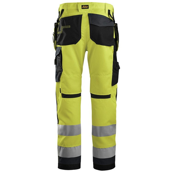 6230 Spodnie Odblaskowe AllroundWork+ z workami kieszeniowymi (kolor żółty), EN 20471/2 Snickers Workwear