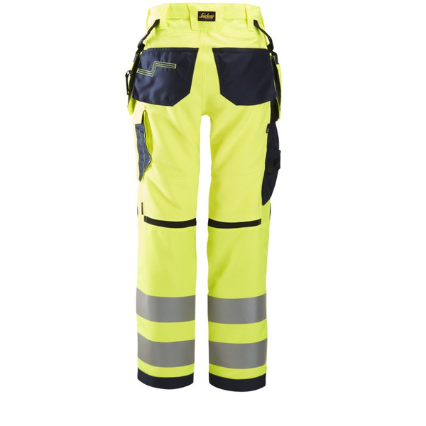 6730 Spodnie Odblaskowe AllroundWork+ z workami kieszeniowymi — damskie, EN 20471/2 Snickers Workwear