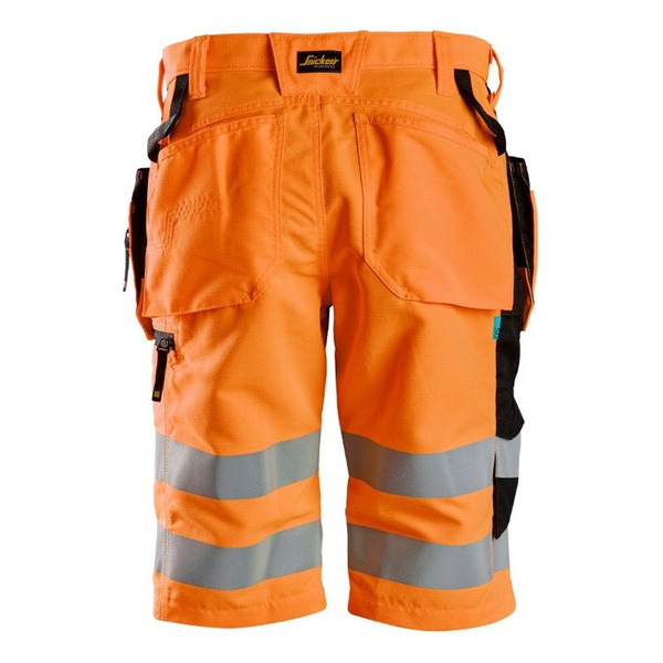 6131 Spodnie Krótkie Odblaskowe LiteWork+ z workami kieszeniowymi, EN 20471/1 (kolor pomarańczowy odblaskowy) Snickers Workwear