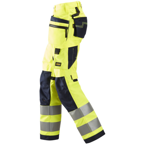 6730 Spodnie Odblaskowe AllroundWork+ z workami kieszeniowymi — damskie, EN 20471/2 Snickers Workwear