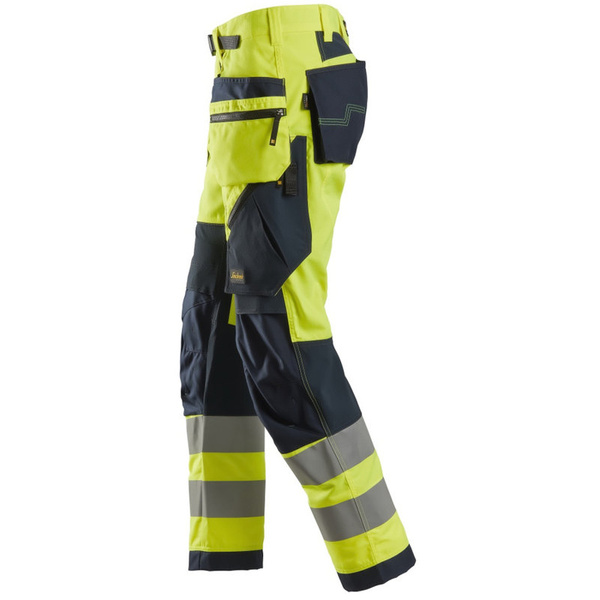 6932 Spodnie Odblaskowe FlexiWork+ z workami kieszeniowymi, EN 20471/2 Snickers Workwear