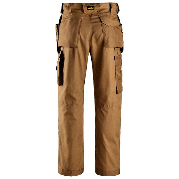 3214 Spodnie Canvas+ z workami kieszeniowymi (kolor: brązowy) Snickers Workwear