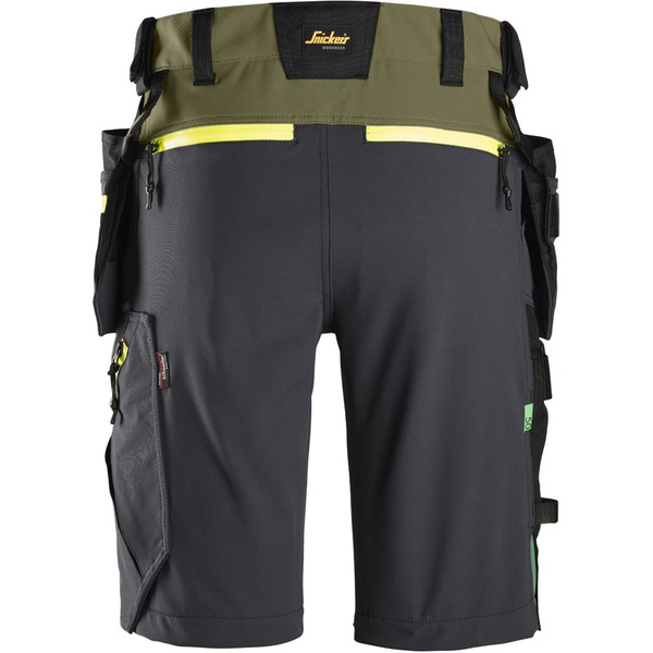 Spodnie Krótkie Soft Shell Stretch FlexiWork+ z workami kieszeniowymi Snickers Workwear 61403158