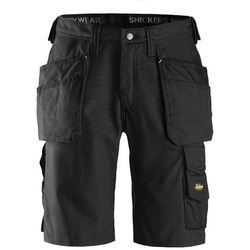 3014 Krótkie spodnie Canvas+ z workami kieszeniowymi (kolor: czarny) Snickers Workwear